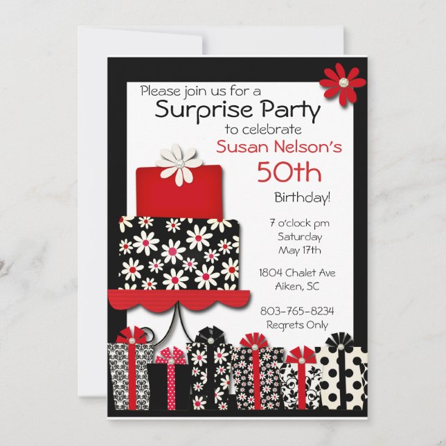 Tusenskönor och Diamanter Inbjudningar (Framsida)