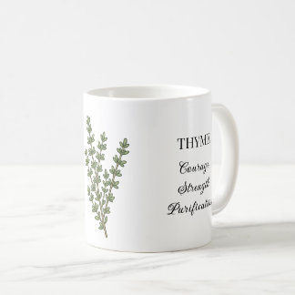 Tusenskönor örtillustration och användningsområden kaffemugg