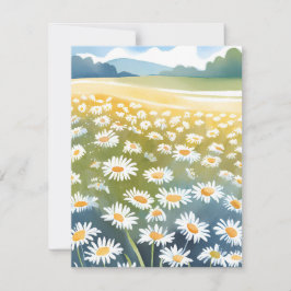 Tusenskönor på fält | Blomsteräng blomsterkonst Tack Kort
