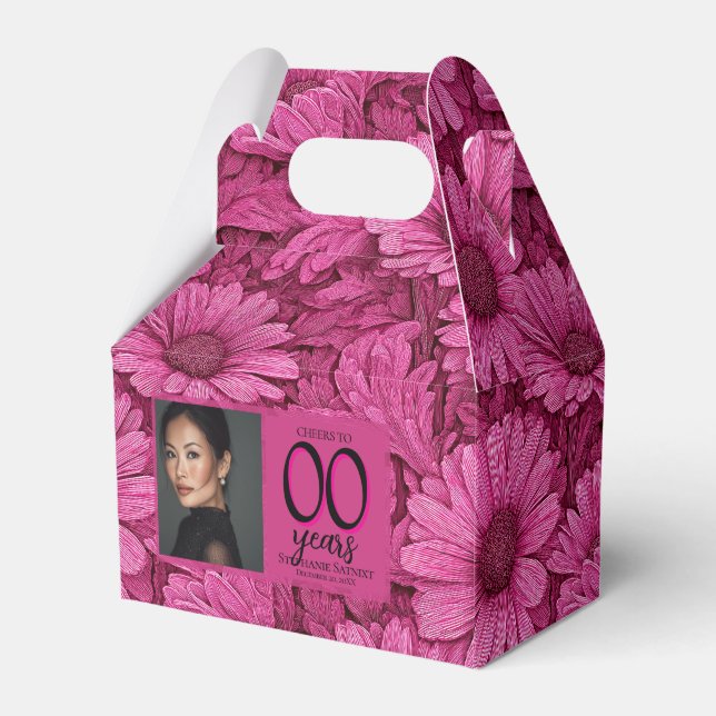Tusensköns blomsterfirande födelsedagspresent presentaskar (Framsidan Sidan)