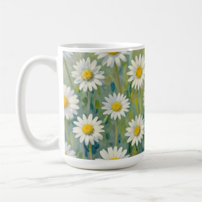 Tusenskönsäng Impressionistiskt Blommönster Kaffemugg (Vänster)