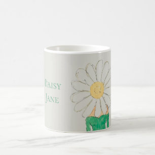 Tusenskönsflicka grön klänning kaffemugg