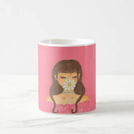 Tusenskönsflicka Rosa Klänning Kaffemugg