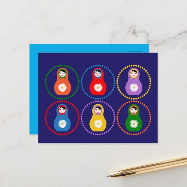 Tusenskönsmatrjosjka Vykort (Fram/Back In Situ)