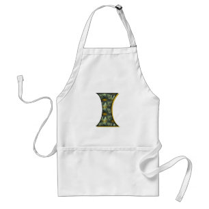 Tusenskönsmonogram initial I Förkläde