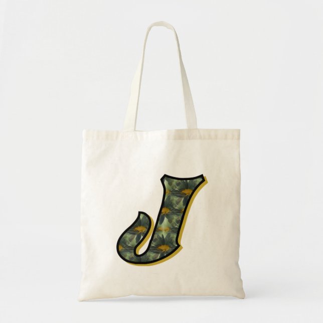 Tusenskönsmonogram initial J Tygkasse (Framsidan)