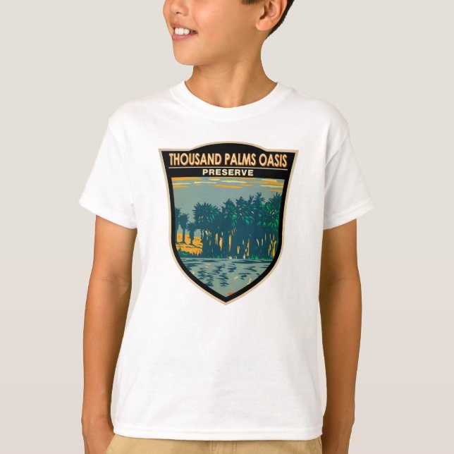 Tusentals Handflatan Oasis Preserve California Vin T Shirt (Framsida)