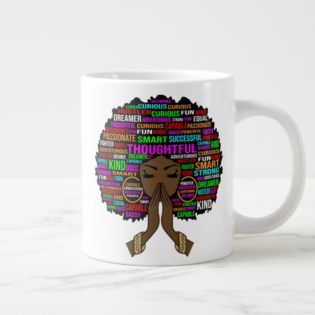 Tusentals kristna melanin mor jumbo mugg (Höger)