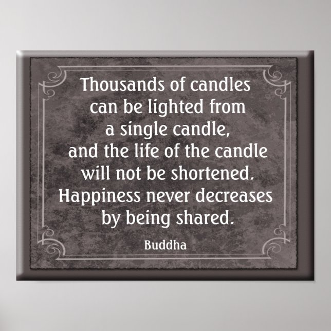 Tusentals ljus - Buddha - Art Print Poster (Framsidan)