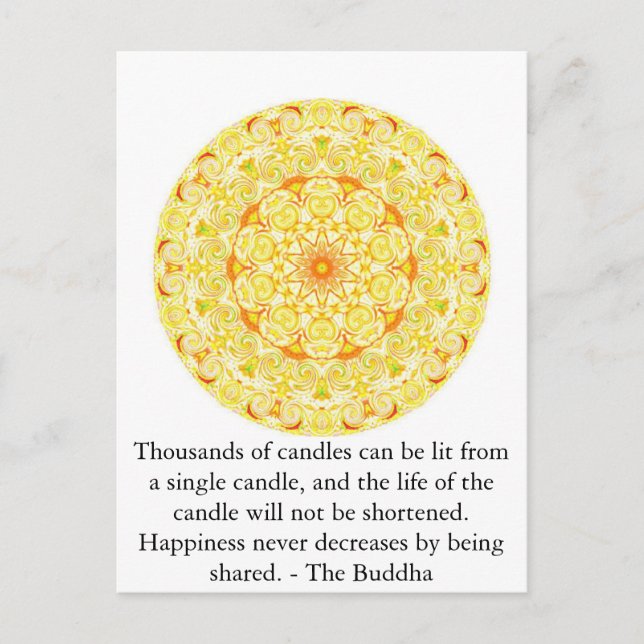 Tusentals ljus kan tändas från en enda.... vykort (Framsida)