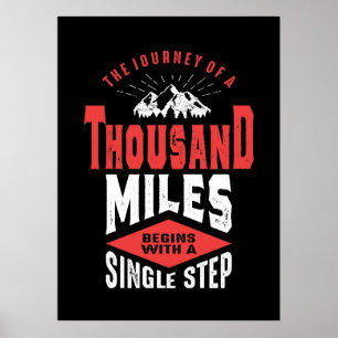 Tusentals miles börjar med ett steg poster
