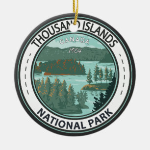Tusentals öars nationalpark Canada Badge Julgransprydnad Keramik