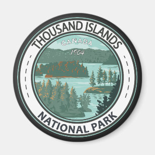 Tusentals öars nationalpark Canada Badge Magnet