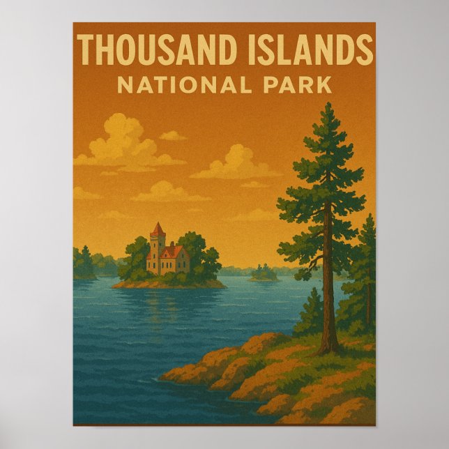 Tusentals öars nationalpark poster (Framsidan)