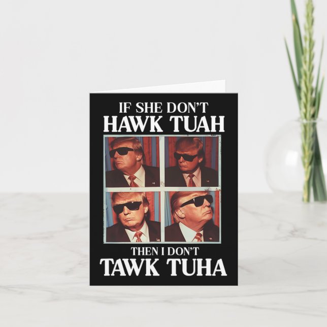 Tush 2024 Hawk Tuah Trump Embarring Airport Kort (Framsida)