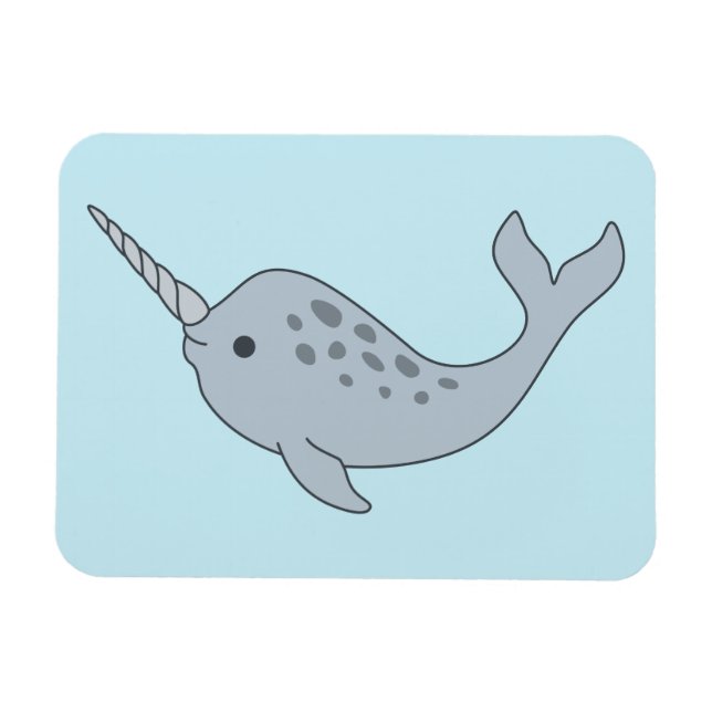 Tusked Narwhal Magnet (Horisontell)