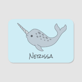 Tusked Narwhal namn bricka Namnbricka