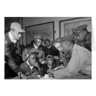 Tuskegee Airmen 332nd Fighter Group Pilots Hälsningskort