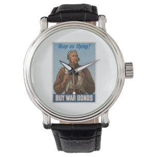 Tuskegee Airmen Behålla Us Flying WWWII Armbandsur