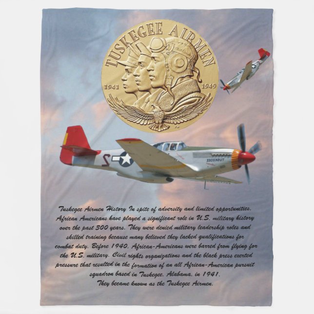 Tuskegee Airmen COIN Fleecefilt (Framsidan)