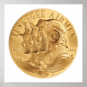 Tuskegee Airmen Guld Medal Poster