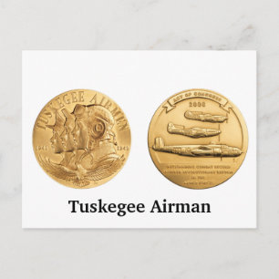 Tuskegee Airmen Guld Medal Vykort