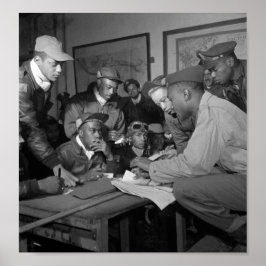 Tuskegee Airmen Planning Session - Italien - 1945 Poster