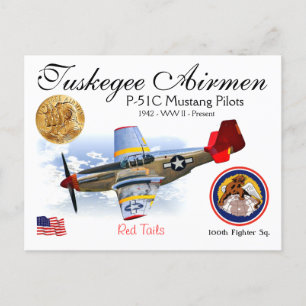 Tuskegee Airmen Postcard Vykort