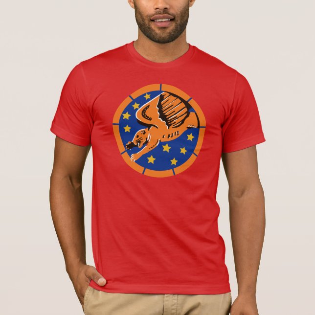 Tuskegee Airmen Red Tails 99th Fighter Squadron T Shirt (Framsida)