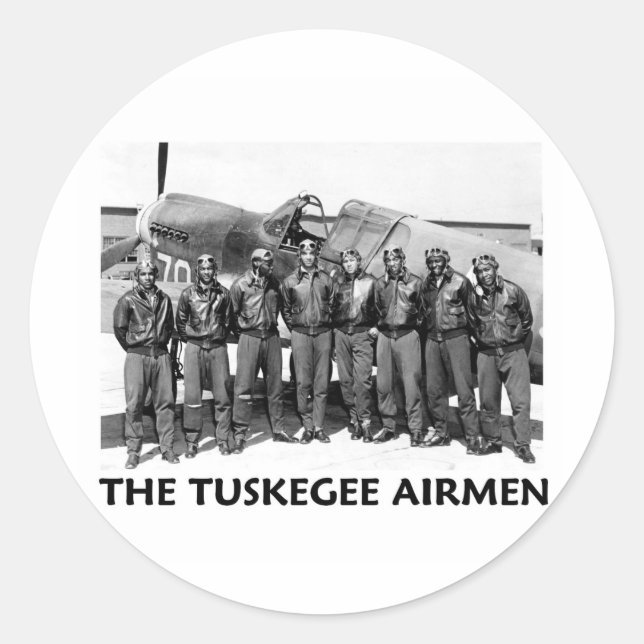 Tuskegee Airmen Runt Klistermärke (Framsida)