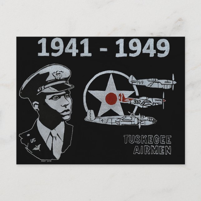 Tuskegee Airmen Vykort (Framsida)