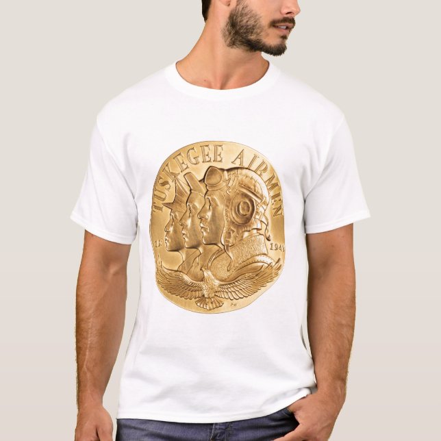 Tuskegee Airmenguldmedalj T-shirt (Framsida)