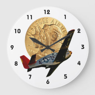 Tuskegee Metall i Honor/Red Svan Flygplan Stor Klocka