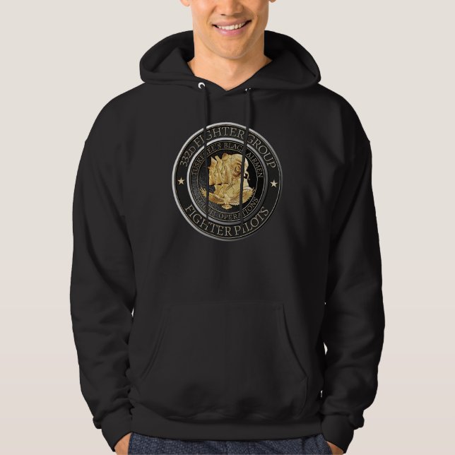 Tuskegee Red Svan Airmen 332d Fighter Group Hoodie (Framsida)