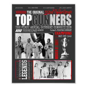 Tuskegees Original Top Gunners Black Airmen 332:a Fototryck
