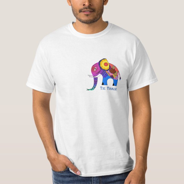 "Tusker" Elephant T-shirt (Framsida)
