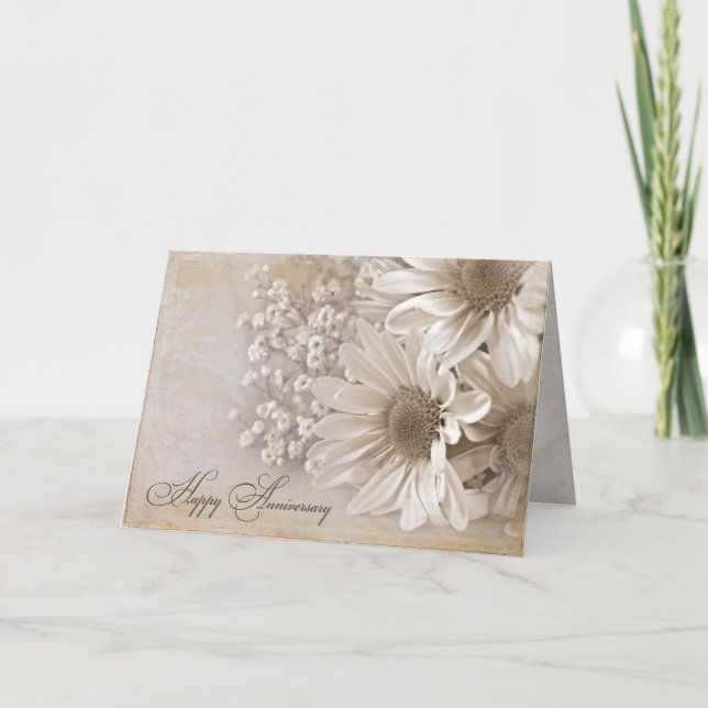 tussilongsbukett för bröllopsdag kort (Framsida)