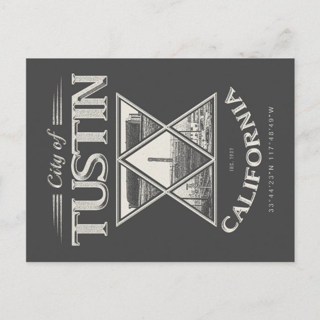 TUSTIN ORANGE CALIFORNIA VINTAGE VYKORT (Framsida)