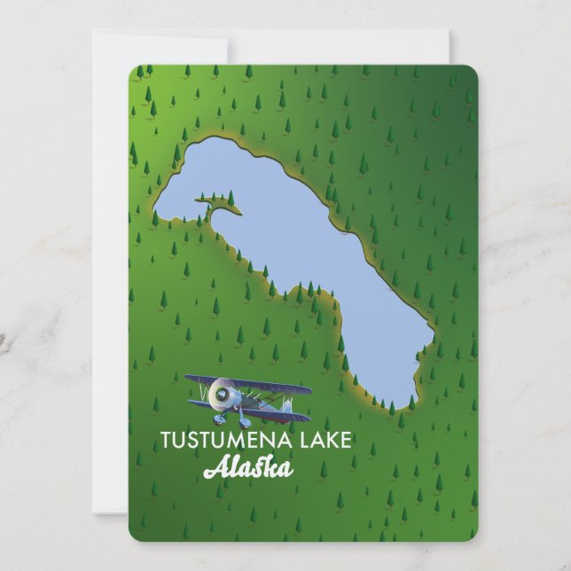 Tustumena Lake rese karta (Framsida)