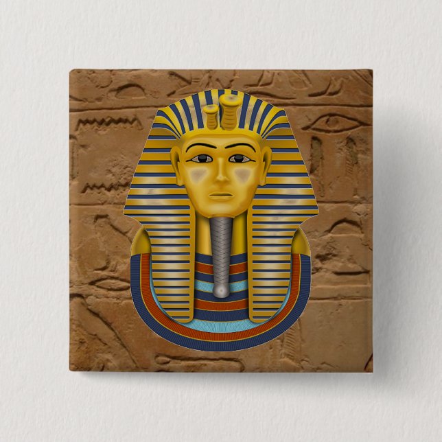 Tut Golden Mask Pin Knapp (Framsida)