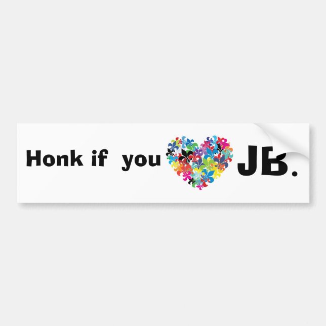 Tuta om du <3 jb bildekal (Framsidan)
