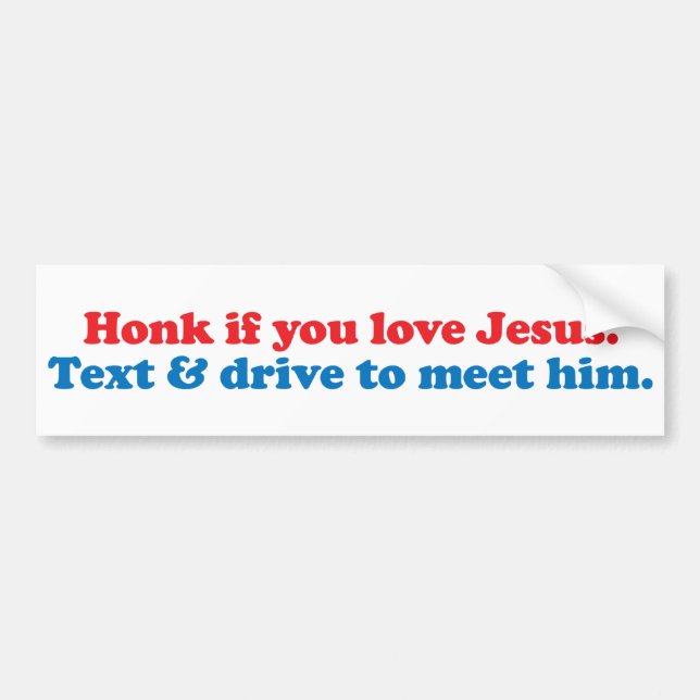 Tuta, om du älskar Jesus 2 Bildekal (Framsidan)