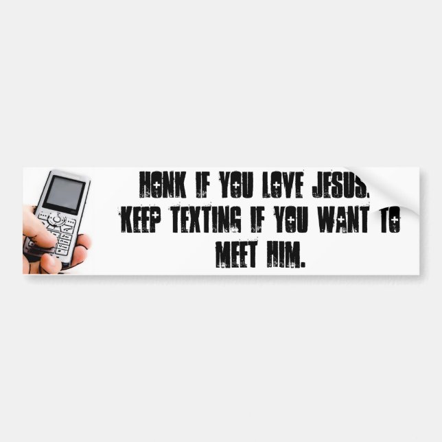 Tuta, om du älskar Jesus Bildekal (Framsidan)