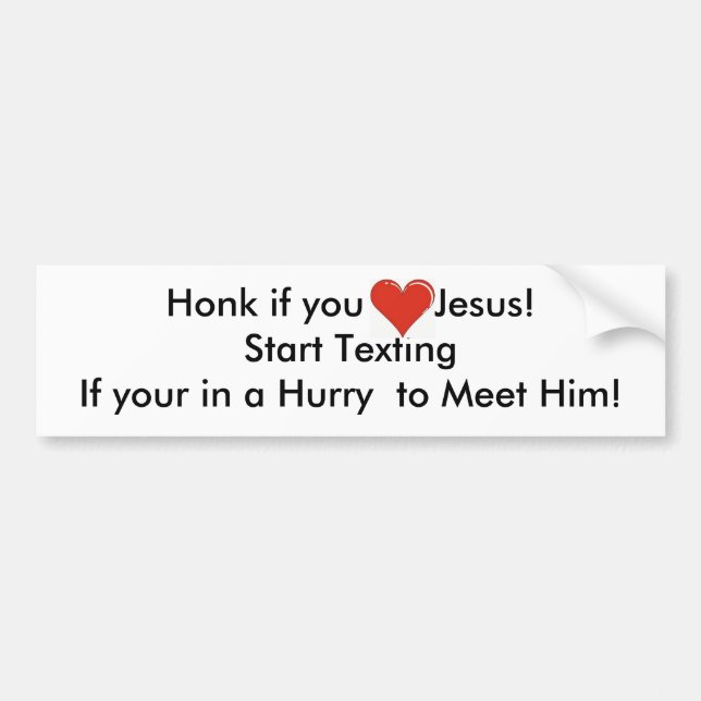 Tuta, om du älskar Jesus! Starta Texting… Bildekal (Framsidan)