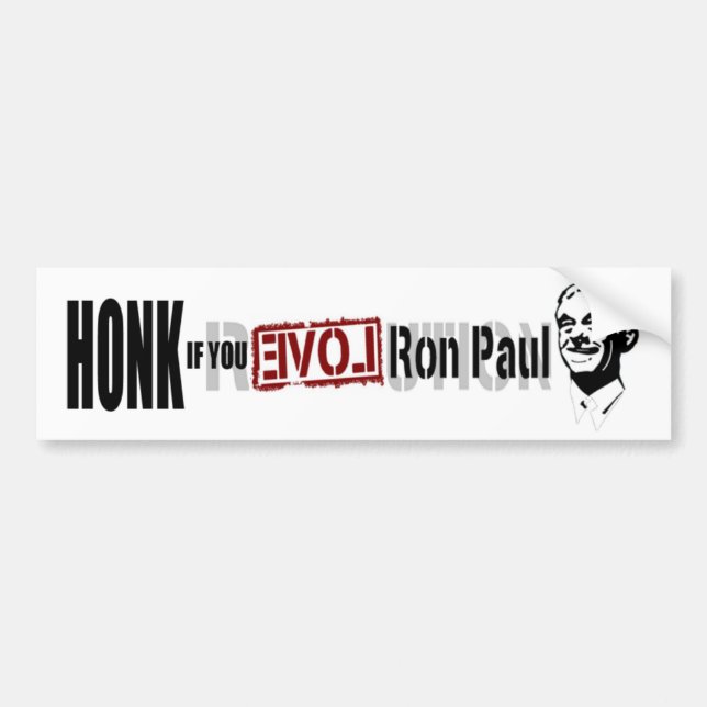TUTA, om du ÄLSKAR Ron Paul! Bildekal (Framsidan)