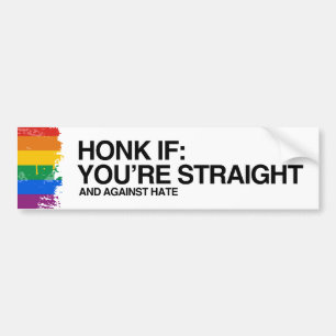 TUTA OM DU ÄR HETERO OCH MOT HAT - .png Bildekal