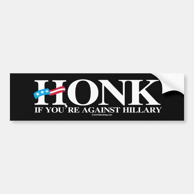Tuta, om du är mot Hillary - Anti-Hillary - wh Bildekal (Framsidan)