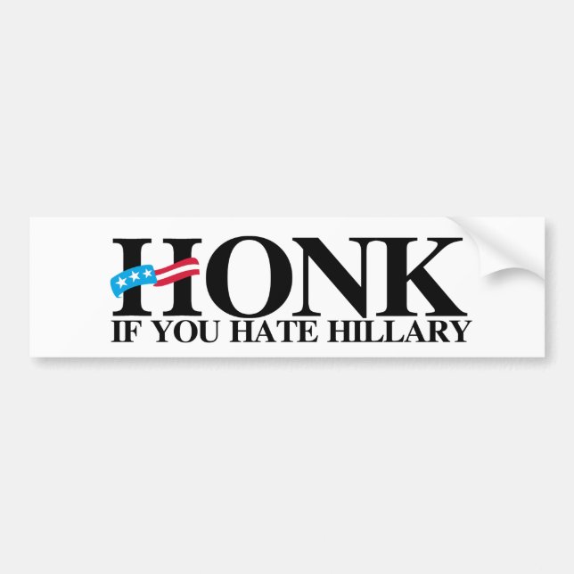 Tuta, om du hatar Hillary - Anti-Hillary - .png Bildekal (Framsidan)