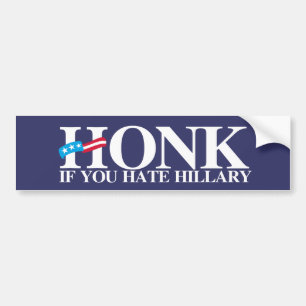 Tuta om du hatar Hillary - Anti-Hillary - vit -. Bildekal