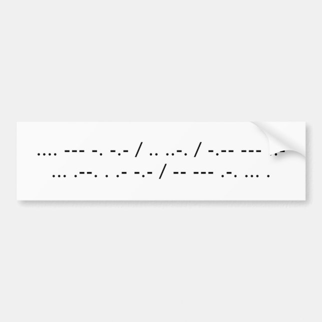 Tuta, om du talar Morse Bildekal (Framsidan)